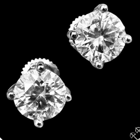 Moossanite 4.CT D Color Earrings Round Brilliant GRA Certified Rhodium $1050 - Picture 7 of 12